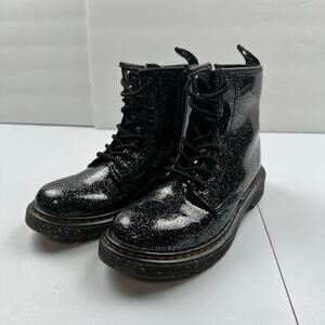 Dr. Martens Kids Shiny Black Boots